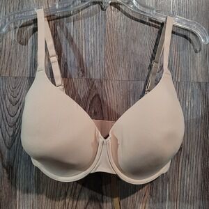 SKIMS Fits Everybody T-Shirt Bra 34DDD Mica Beige Demi Wired Lightly Lined